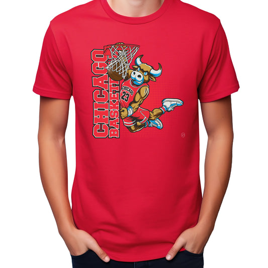 Chicago Red Basketball Fan Mascot T-Shirt