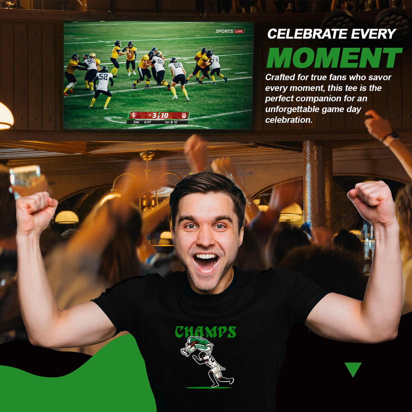 Philadelphia Football Fans Reverse Hurdle Champs T-Shirt for Men & Women