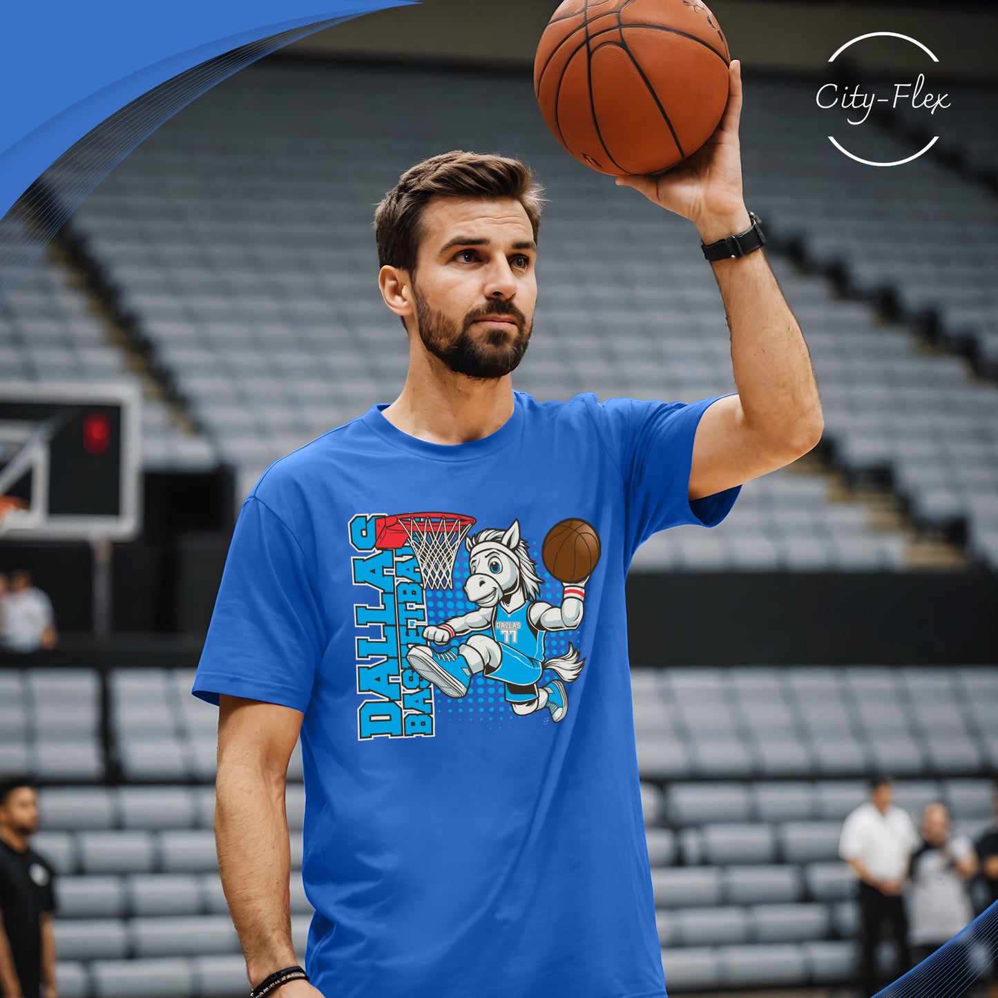 Dallas Royal Blue Basketball Fan Mascot T-Shirt