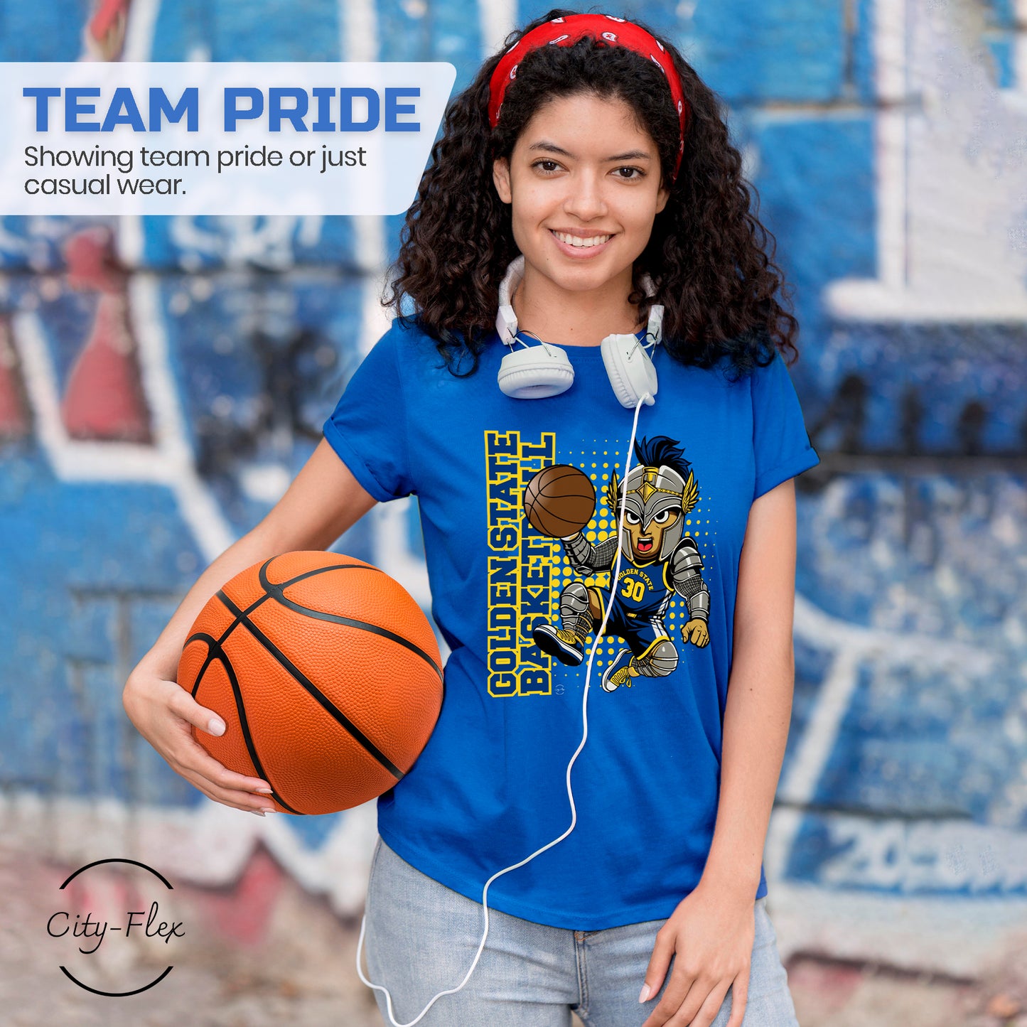 Golden State Royal Blue Basketball Fan Mascot T-Shirt