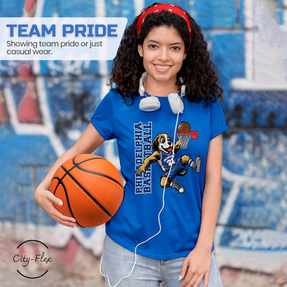 Philadelphia Royal Blue Basketball Fan Mascot T-Shirt