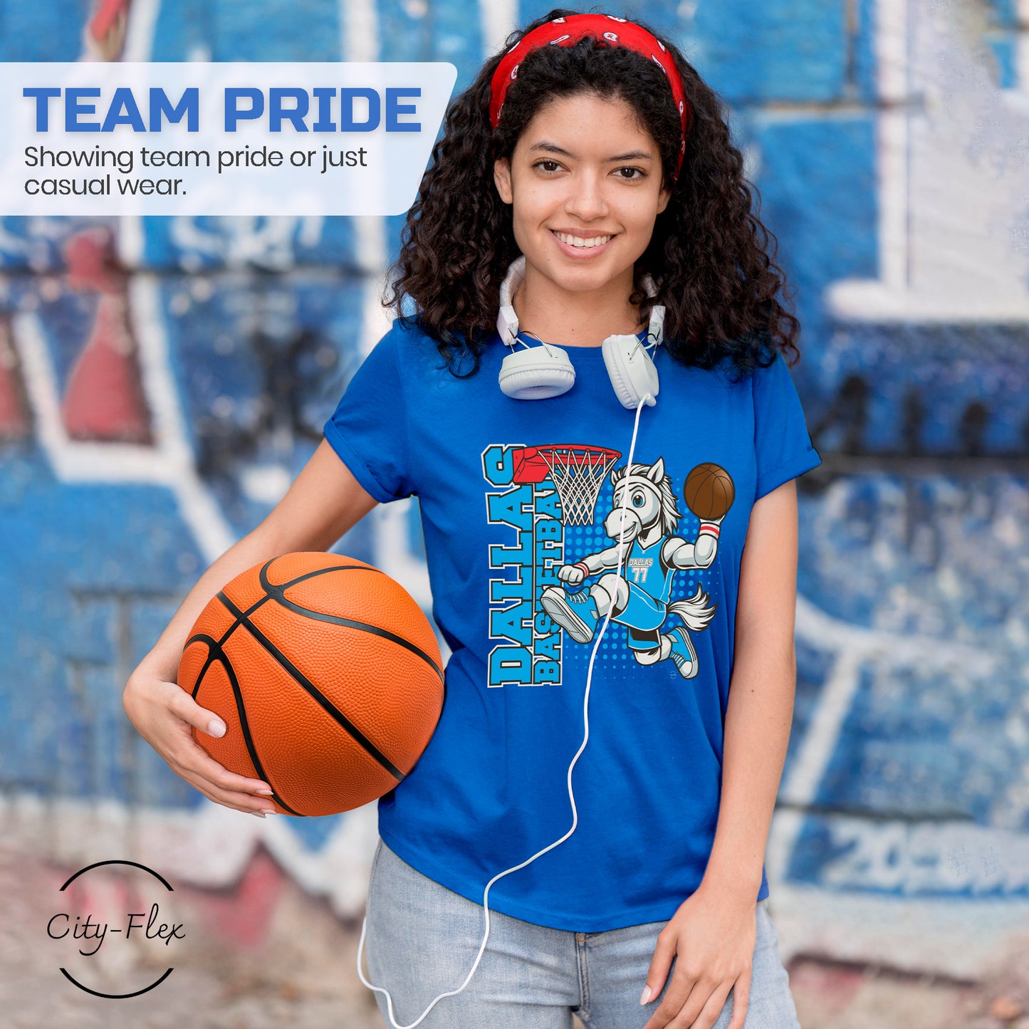 Dallas Royal Blue Basketball Fan Mascot T-Shirt