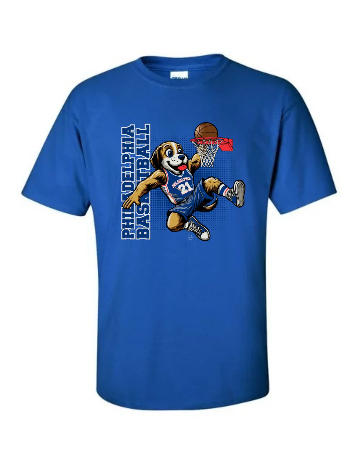 Philadelphia Royal Blue Basketball Fan Mascot T-Shirt