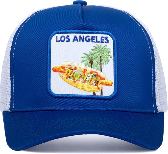 Los Angeles Baseball Cap - Patch Netted Snapback Adjustable Trucker Hat