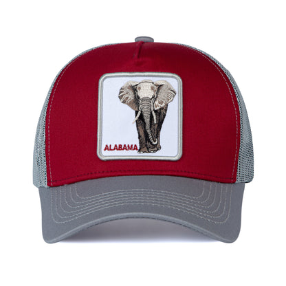 Alabama College Baseball Cap - Patch Netted Snapback Adjustable Trucker Hat