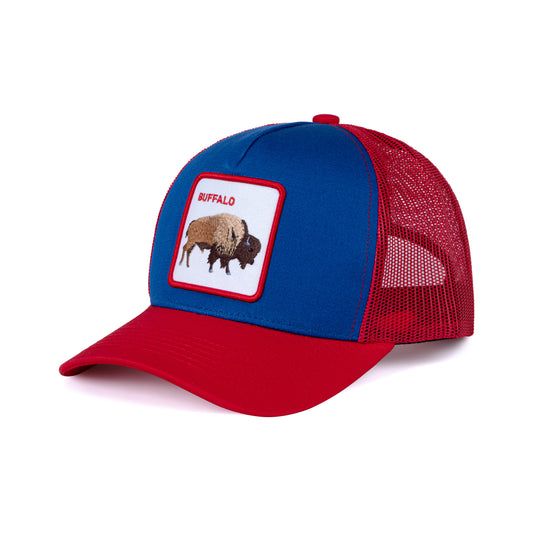 Buffalo Football - Baseball Cap - Patch Netted Snapback Adjustable Trucker Hat