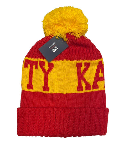 Kansas City Knit Pom Pom Beanie Hat