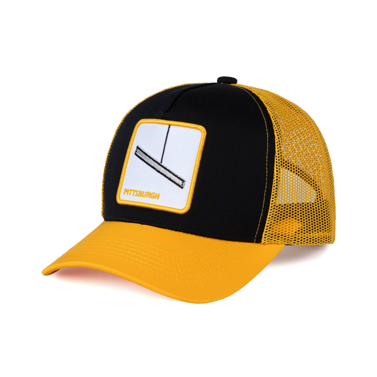 Pittsburgh Football - Baseball Cap - Patch Netted Snapback Adjustable Trucker Hat