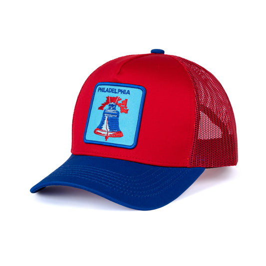 Philadelphia Baseball Cap - Patch Netted Snapback Adjustable Trucker Hat