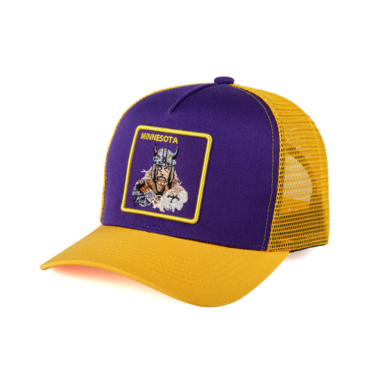 Minnesota Football Fan Baseball Cap - Patch Netted Snapback Adjustable Trucker Hat