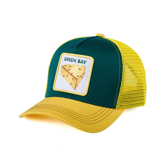 Green Bay Football - Baseball Cap - Patch Netted Snapback Adjustable Trucker Hat